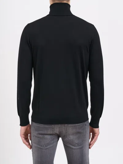 Paolo Pecora Wool Turtleneck Sweater In Black