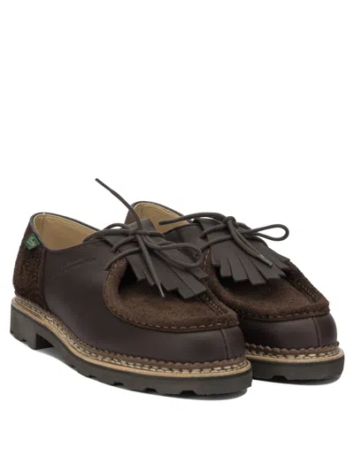 Paraboot Brown Leather Lace-up Shoes In Multi