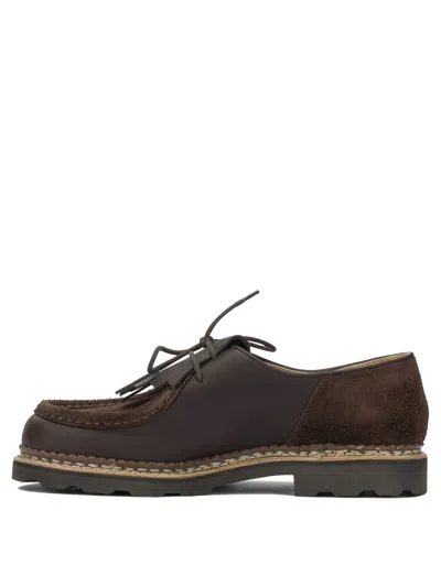 Paraboot Brown Leather Lace-up Shoes In Multi