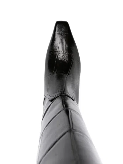 Paris Texas Bettina Croco-print Leather Boots