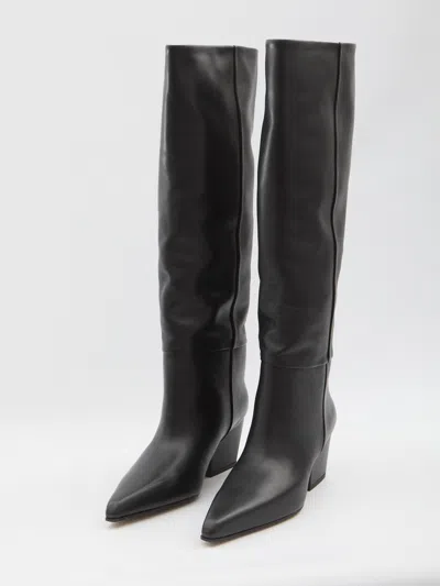 Paris Texas Jane Leather Boots In Black