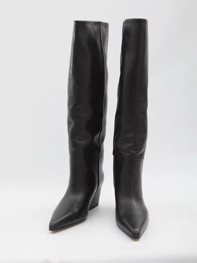 Paris Texas Jane Leather Boots In Black