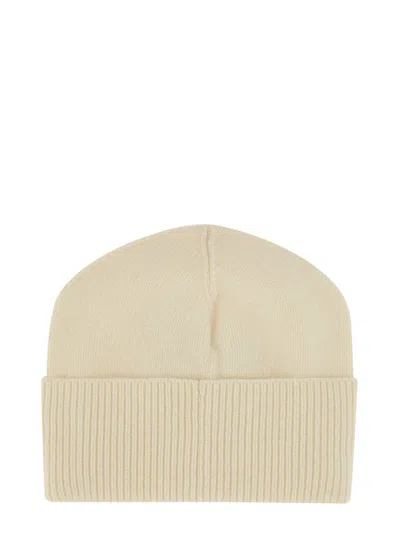 Patou Knit Hat With Ribbed Cuff Design In Neutral