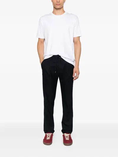 Paul & Shark Crew Neck Short Sleeve Straight Hem In White