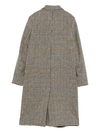 Paul Smith Double-breasted Coat Featuring Front Pockets In Brown