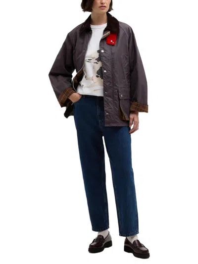 Paul Smith Loves Barbour Waxed Cotton Jacket In Gray