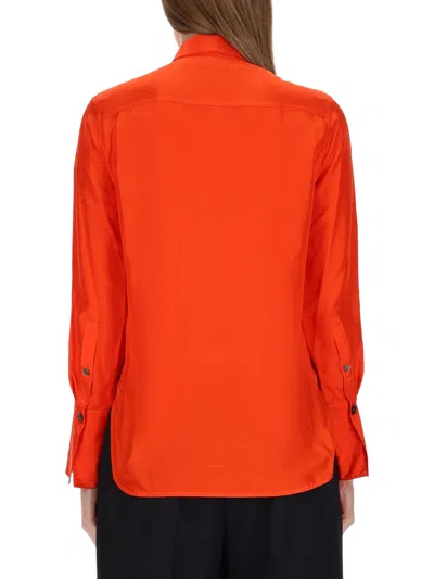 Paul Smith Shirt With Tie In Orange