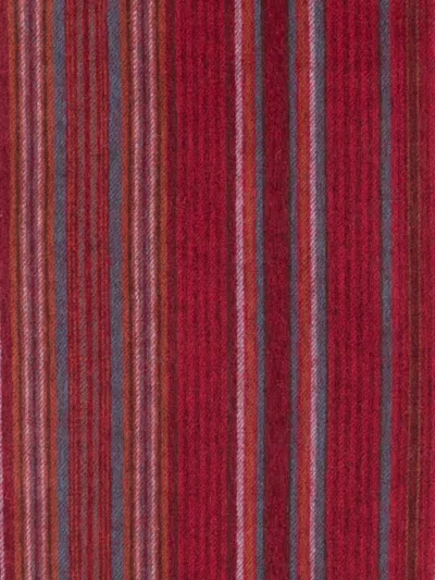 Paul Smith Trent Striped Wool Scarf In Brown