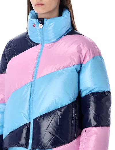 Perfect Moment Super Mojo Multicolor Down Jacket In Blue
