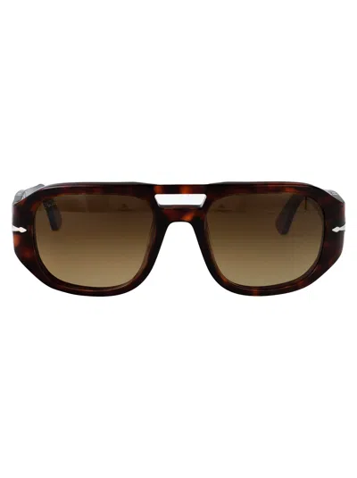 Persol Havana Light Brown Gradient Dark Brown Acetate Sunglasses In Brown