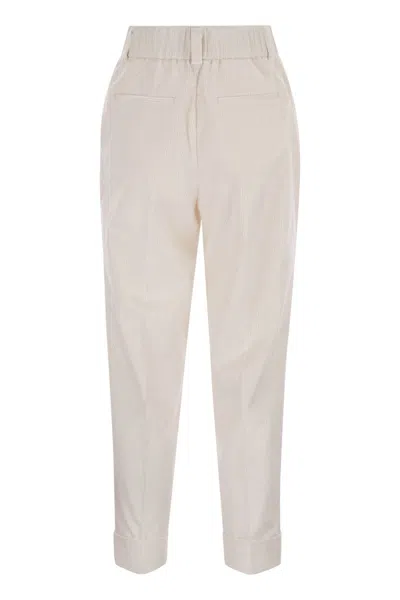 Peserico Pleated Cuffed-hem Trousers In Neutral