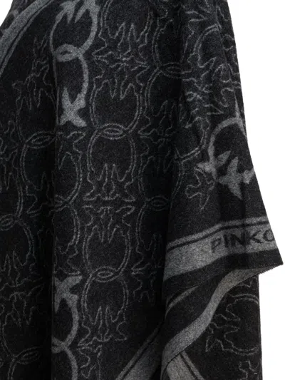 Pinko Black Wool Nylon Blend Jacket