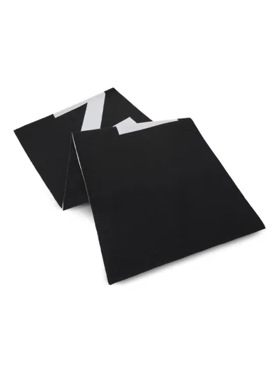 Pinko Black Wool Blend Scarf In Black