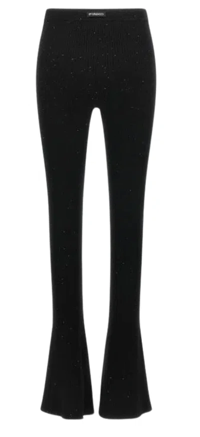 Pinko Black Wool-blend Trousers
