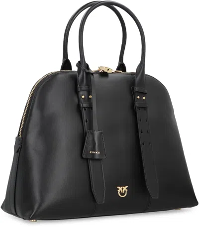 Pinko Bowling Bag Handheld Escape Bag Maxi In Leather In Black