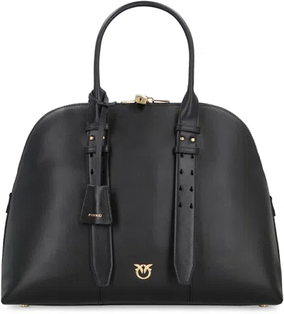 Pinko Bowling Bag Handheld Escape Bag Maxi In Leather In Black