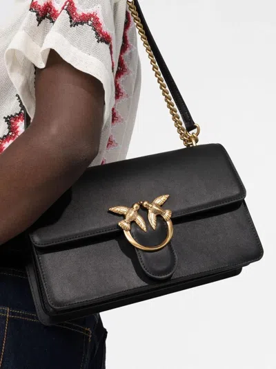 Pinko Classic Love One Crossbody Bag In Black