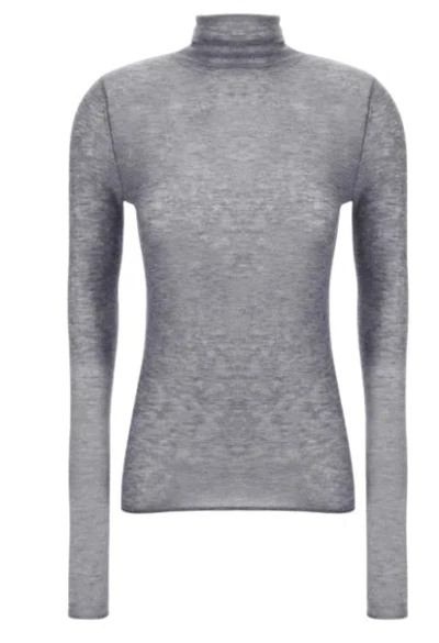 Pinko Grey Wool Sweater In Gray