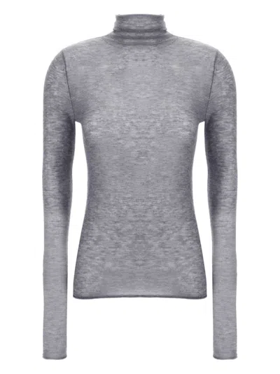 Pinko Grey Wool Sweater In Gray