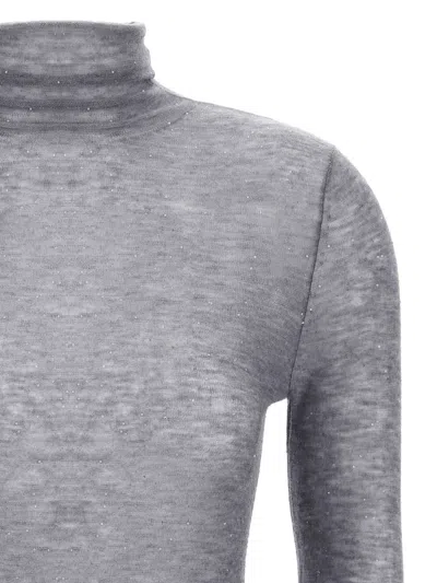 Pinko Grey Wool Sweater In Gray