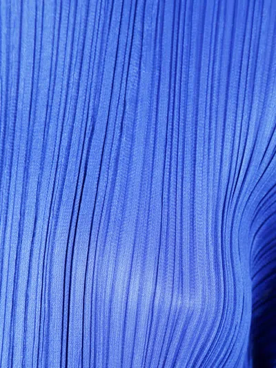 Issey Miyake Pleats Please By  "monthly Colors: August" Cardigan In Blue