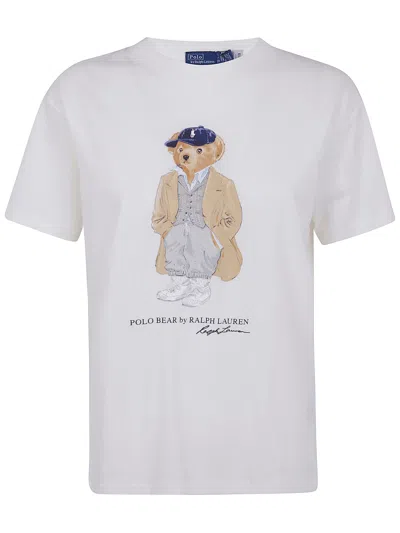 Polo Ralph Lauren "knit Bear" T-shirt In Neutral