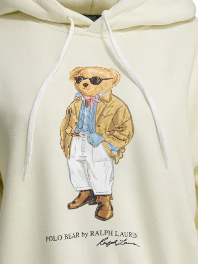 Polo Ralph Lauren "polo Bear" Hoodie In Neutral