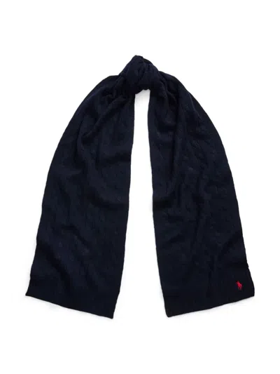 Polo Ralph Lauren Classic Cable Scarf In Blue