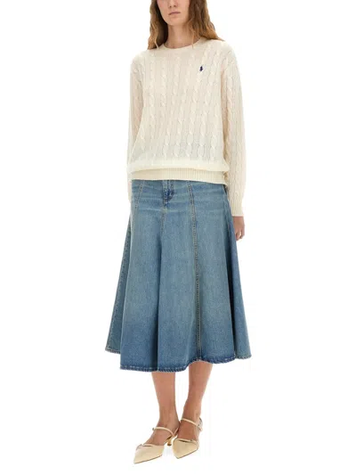 Polo Ralph Lauren Beige Wool Cashmere Sweater In Neutral