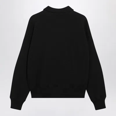 Polo Ralph Lauren Long-sleeved Zip-up Sweatshirt In Black
