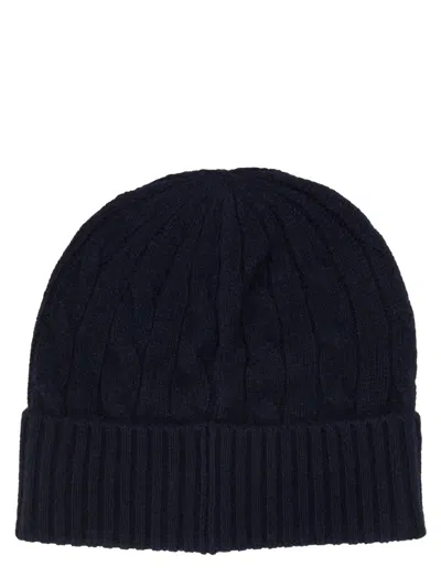 Polo Ralph Lauren Blue Eye-catching Wool Hat In Black