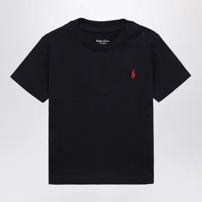 Polo Ralph Lauren Blue Navy Cotton T-shirt In Black
