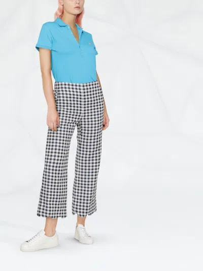 Polo Ralph Lauren Blue Stretch Polo Shirt In Blue