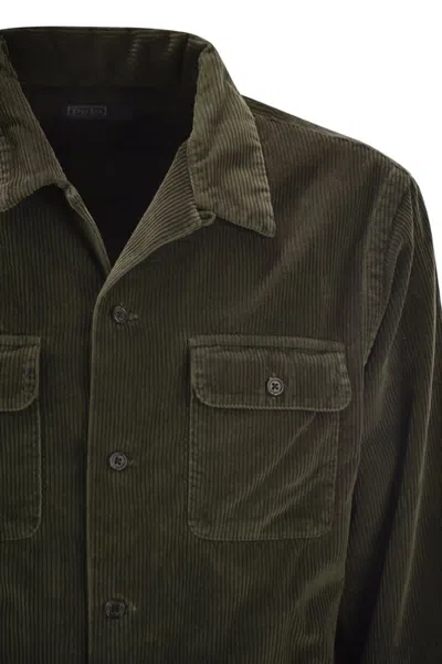 Polo Ralph Lauren Corduroy Shirt Jacket In Green
