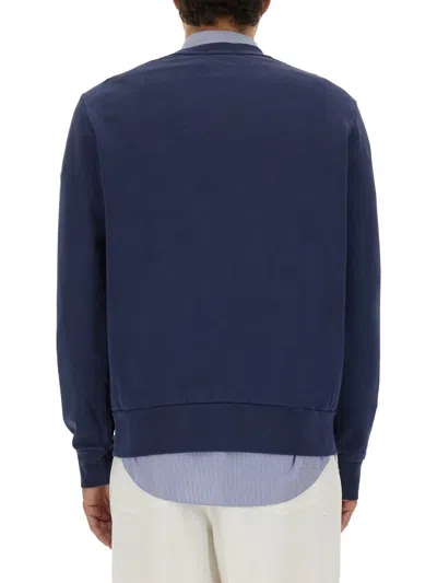 Polo Ralph Lauren Logo Cotton Sweatshirt In Blue