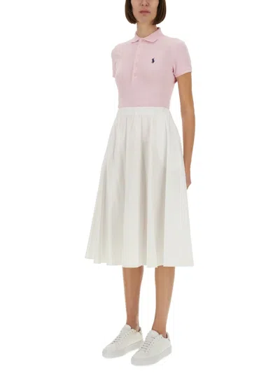 Polo Ralph Lauren Julie Slim Fit Cotton Polo Shirt In Pink