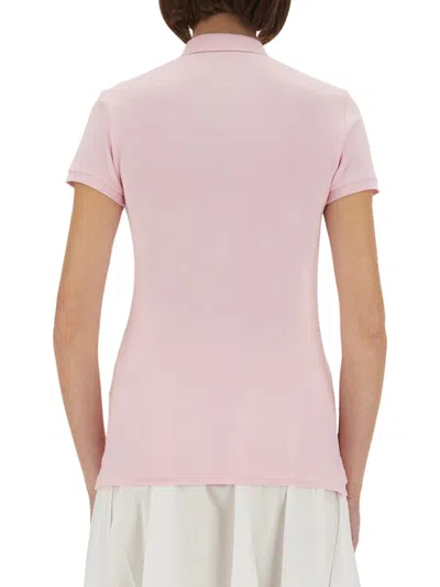 Polo Ralph Lauren Julie Slim Fit Cotton Polo Shirt In Pink