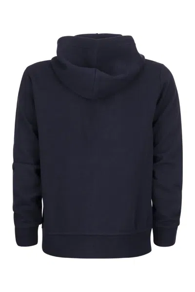 Polo Ralph Lauren Double-knit Hoodie In Blue