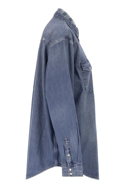 Polo Ralph Lauren Denim Western Shirt In Blue