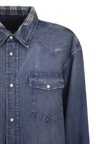 Polo Ralph Lauren Denim Western Shirt In Blue