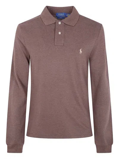 Polo Ralph Lauren Textured Knit Long-sleeve Polo With Classic Collar