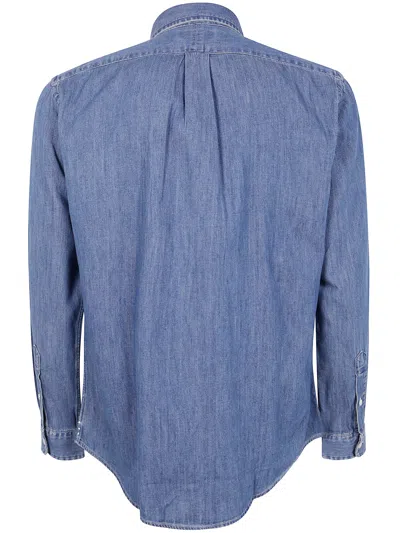 Polo Ralph Lauren Long Sleeve Sport Shirt In Blue