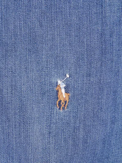 Polo Ralph Lauren Long Sleeve Sport Shirt In Blue