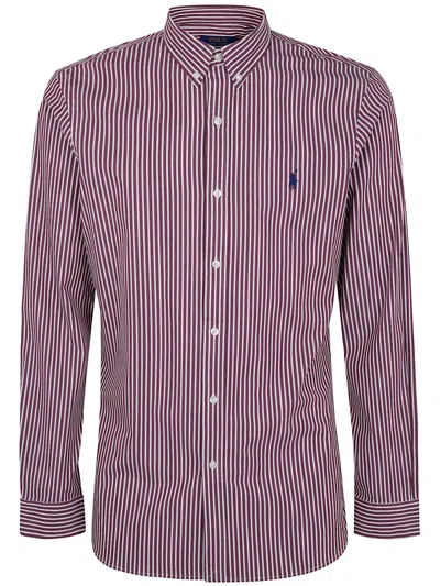 Polo Ralph Lauren Striped Long Sleeve Sport Shirt In Multi