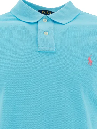 Polo Ralph Lauren Pique Polo Shirt In Blue