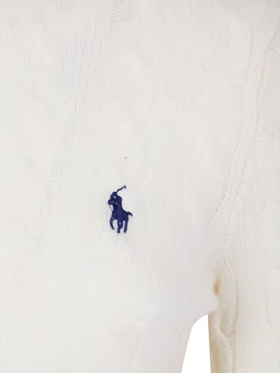 Polo Ralph Lauren Plaited Wool And Cashmere Crew-neck In Neutral