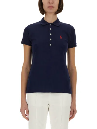 Polo Ralph Lauren Polo With Logo In Blue