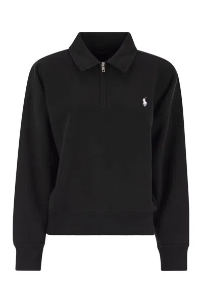 Polo Ralph Lauren Quarter-zip Pullover In Black