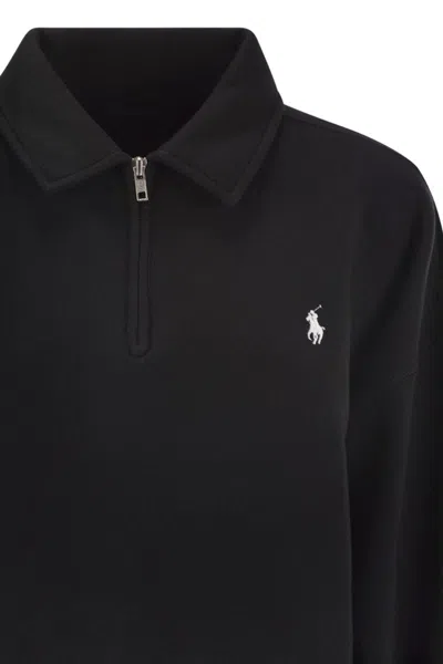 Polo Ralph Lauren Quarter-zip Pullover In Black