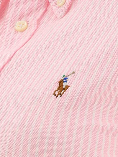 Polo Ralph Lauren Striped Shirt With Pony In Pink